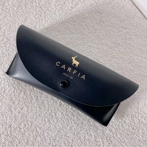 5/$25 Carfia Black Faux Leather Semi Soft Glasses Case